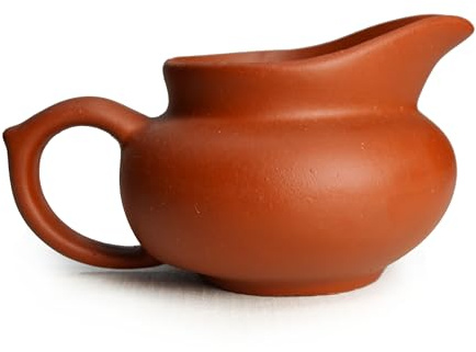 YXHUPOT Chinese Gongfu Tea Fairness Cup 120 ml tradizionale brocca da tè in argilla, marrone terracotta, fatta a mano, mini (rosso)