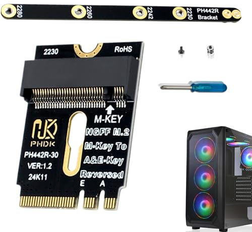 Scheda adattatore per disco rigido, scheda riser inversa, interfaccia WiFi a convertitore M-key, per computer desktop, laptop, scheda madre computer