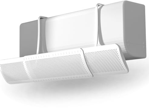 Deflettore Condizionatore Estensibile, Deviatore Aria Condizionatore Universale, Deflettori Aria, Materiale ABS Sicuro, Installazione Senza Attrezzi, Adatto a Casa Ufficio Persone Sensibili, Bianco
