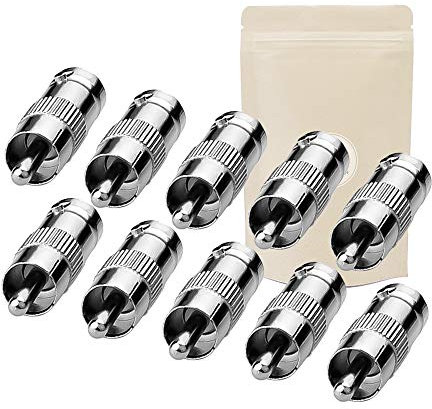 10 X Adaptateur BNC Femelle vers RCA Male Femelle coaxial connecteur Video s-Video - ADAPTOUT Marque Francaise