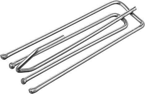 AKlamater 40 Stück Edelstahl Gardinenhaken, Metall Duschvorhanghaken, Vorhänge Haken, Gardinenhaken Vorhang Clips Haken Ideal für alle Zuhause Vorhänge