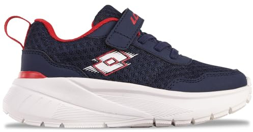Lotto Sneaker Unisex per Bambini Dynativ K, Marina Rossa, 34 EU