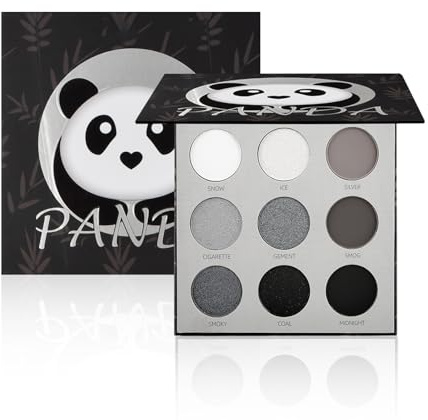 Paleta de Sombras de Ojos 9 Colores, Negro, Ahumadas, Mate y Brillo, Alta Pigmentación, Larga Duración, Maquillaje Gótico para Mujeres y Niñas, Sombra de Ojos Perfecta