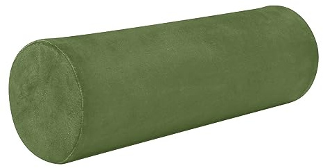 GuoChe Cervical Bolster Pillow Case Olive Drab Green Neck Roll Pillow Insert 5.5 x 17 Small Round Pillows for Chairs Cylinder Pillows Decorative Cover Back Support