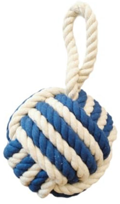 perfk Butée de porte nautique, facile à utiliser pour le sol, protection murale portable faite à la main, butée de porte, corde, nœud pour la maison, la, Beige Bleu