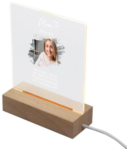 Personalised Mom Photo Memorial Lamp Night Light Condolence Sympathy Gift
