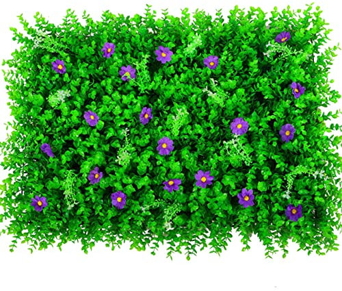 Artificial paneles de boj Topiary Planta de cobertura, Hierba Fondo Decoración de pared de hierba sintética Panel de pared, Cobertura verde Fondo de pared, Alfombra de pared de boj verde, Cobertura de