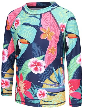 Aisyee Girls Rash Vest Swim Top Kids Swimsuit Swimming Costume 13-14 Years