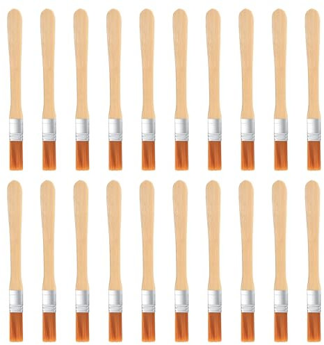 20 Pcs Small Paint Brush Set,Gloss Paint Brush,1/2 Inch Edge Painting Tool,Wooden Handle Soft Brush for Cleaning Dust,Walls,Touch-up Paint,Cabinets,Fences,Furniture