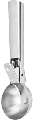 Gourmet, porzionatore per gelato in acciaio inox, cucchiaio per gelato con espulsore, cucchiaio da ghiaccio da 18 cm, pinza per ghiaccio per palline di ghiaccio, porzionatore per palline di ghiaccio