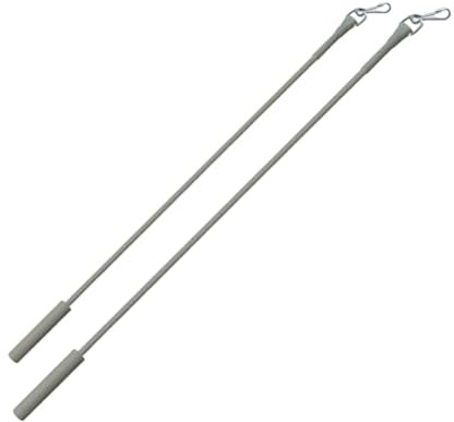 1 Pair Metal Curtain Draw Rods 11mm Grey Curtain Pull Rods (150cm)