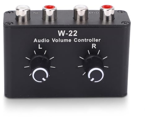 GOWENIC Volymkontrollbox, 3,5 Mm Volymkontroll, med Balance Adjuster Small Attenuator Knob, för CD -spelare, Digitala Ljudspelare, Blandare, Förstärkare och Mer