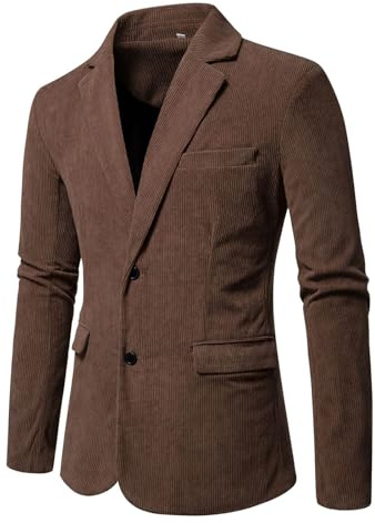Generisch Blazer Herren Tweed Sakko Einfarbig Jackett Baumwolle Freizeitjacke Business Outfit Freizeit Herrenjacke Sportlich Anzüge Freizeitanzug Herrenanzug Komfort Suit Anzugjacken Khaki