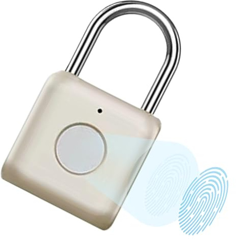 Smart Keyless Fingerprint Lock - Lucchetto intelligente per impronte digitali, in metallo resistente, per palestra, bagagli e stoccaggio, lucchetto elettronico per impronte digitali, armadietto senza