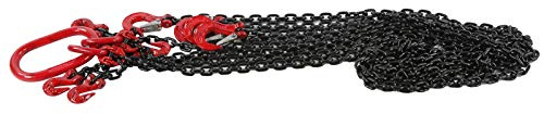 Fockety Lifting Chain Sling Adjustable Durable for Mines Ports Buildings Working 1 Tons 6mm, 2 Meter, Grade Steel