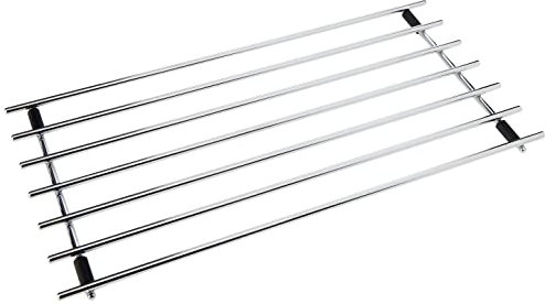 Dexam Extra Large Chrome Plated Rectangular Trivet - Heat Resistant Metal Pot and Pan Stand for Hot Dishes, Cookware, and Oven Trays - Durable Countertop Protector to Prevent Heat Damage