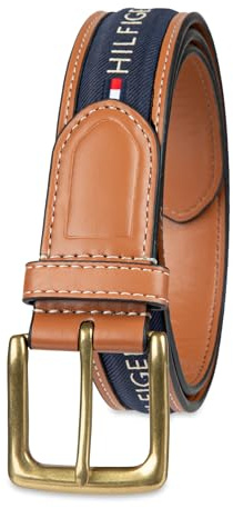 Tommy Hilfiger Fabric Inlay Casual Belt With Classic Harness Buckle Cinturón Hombre