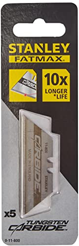 Stanley - FatMax 0-11-800 Hojas trapezoidales Carbide, 5 Unidades, Set de 5 Piezas