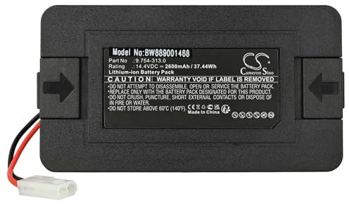 vhbw batteria compatibile con Rowenta Smart Force Essential RR692, RR693, RR6925WH, RR6927WH home cleaner Nero (2600mAh, 14,4V, Li-Ion)