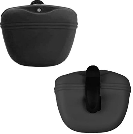 TSHAOUN 2PCS Leckerlietasche für Hunde,Hunde Futterbeutel aus Silikon,Großes Fassungsvermöge Hund Futterbeutel Training Pouch Belohnung Essen Silikontasche mit Gürtelclip,futterbeutel (2 PCS)