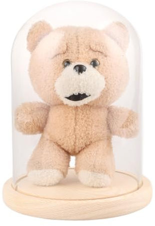 AKOLAFE Cloche Dôme en Verre 15x21cm Cloche En Verre 20 cm Hauteur Cloche en Verre avec Socle Transparent Cloche en Verre Décorative pour Poupées, Bougies, Objets de Collection