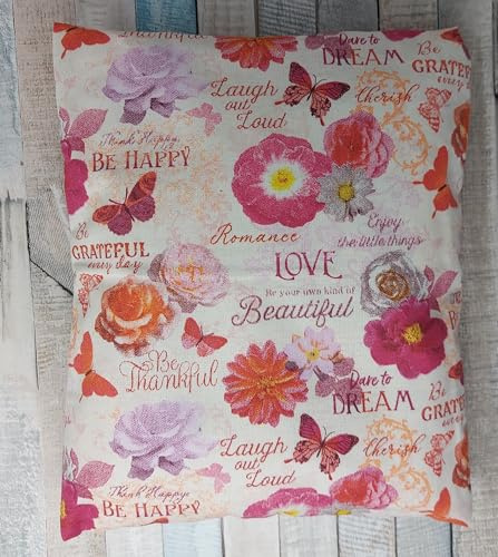 VITASIMPLEX Lavendel- eller örtkudde med högkvalitativa läkande örter som lavendel, humle, melissa, fänkål, mynta, rosenbladblad, ysop, quendel, överdrag tvättbar, ca 20 x 24 cm Rose Love
