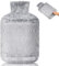 HAOCEE Borse Acqua Calda, 2L Borsa Dell'Acqua Calda Morbida Grande, Borsa Dell'Acqua Calda Con Tasca A Marsupio, Borsa Dell'Acqua Calda Per Scaldamani/Stomaco/Collo (Grigio)