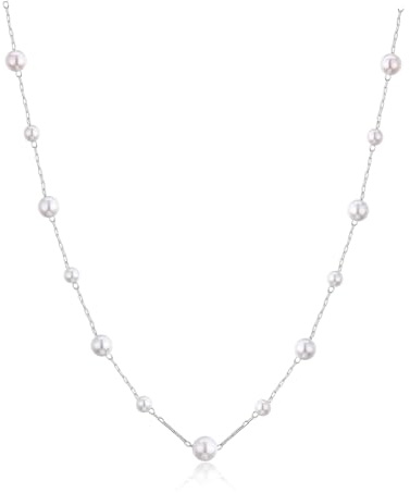 S'Agapõ Collana Girocollo Donna, Collana Donna in Acciaio e Perle | Collezione Wisdom - SWI07