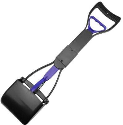 WJUAN Hundekotgreifer, Black,Kunststoff, Hundekotsammler, Gut Aussehend, Faltbar, Ergonomisch, Hundekotschaufel, zum Entfernen von Hunde- und Katzenkot (10 * 45 * 10cm)