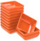 sourcing map 12Pcs MF Square Dipping Bowls, Small Orange Side Dish Bowls Seasoning Plate Cups Soy Dishes Serving Bowls Set for Condiment Desserts Home BBQ Party Picnic Restaurant