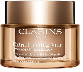 Clarins Extra-Firming Day Cream for Dry Skin | Anti-Ageing Moisturiser with Collagen Boosting Ingredients | Hydrating & Firming Face Cream | Refillable Packaging | 50ml