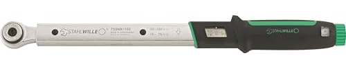STAHLWILLE 750NR/100 | Drehmomentschlüssel 20-100 N·m mit 3/8 Zoll Umschalt-Knarre | kalibriert mit Zertifikat | Made in Germany