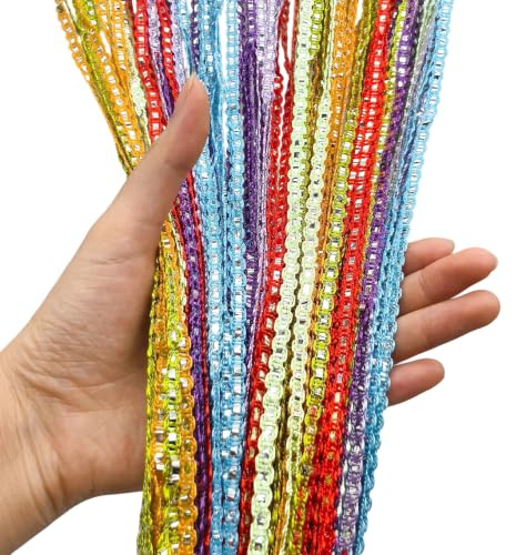 Rideau de Porte, Rideau Anti Mouches pour Porte Extérieur et Intérieur, 100 x 200 cm Panneau Mural Fenêtre Salle de Frange, Fil Paillettes, Décoration Festive(Coloré)