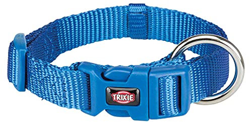 TRIXIE TX-20162 Premium Collar 35-55cm/20mm Blue, blau, M-L: 35-55cm