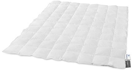 Traumnacht Basis leichte Daunendecke mit neuen weißen Daunen (60%) und Federn (40%), DIN EN 12934, 135 x 200 cm, Down Pass und Öko-Tex zertifiziert, produziert nach deutschem Qualitätsstandard
