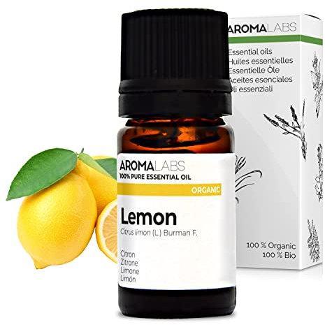 Limone BIO (Citrus limon) - 5 mL - Olio Essenziale Chemiotipizzato e Certificato AB - Aroma Labs - Made in France