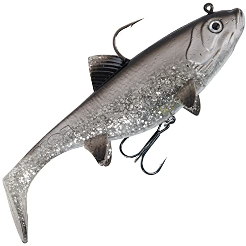 Fox Rage Replicant Wobble - Poisson en caoutchouc Swimbait, couleur : UV Silver Bait Poisson, longueur/poids : 18 cm - 90 g