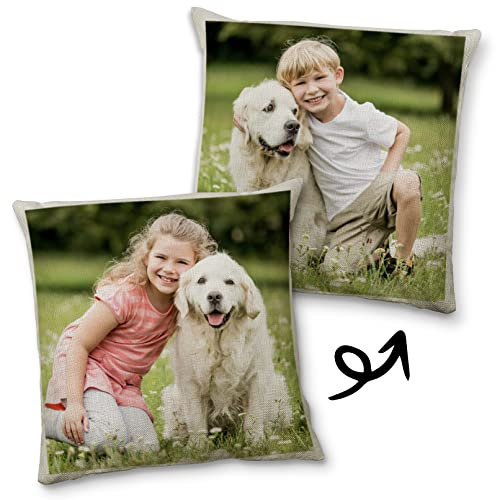 Cojín Personalizado con Foto y Texto 2 Caras. Cojin Tipo Lino con o Sin Relleno. Cojines Personalizados. Almohada Personalizada. Regalos Aniversario, Cumpleaños, Día de la Madre, Padre, San Valentín.