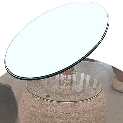 WORDFUN Mesa Comedor Cristal, Cristales para Mesas, 14-40pulgadas, Cristales A Medida, Resistente A Los Impactos, Cristal Redondo Tablero De Mesa Templado, para Mesa De Centro