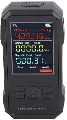 Septpenta Geiger Counter Nuclear, Radiati Detector, Radiati Dosimeter with LED Display, Portable Handheld EMF Meter Rechargeable Radiati Monitor Meter for Home Inspections, Office
