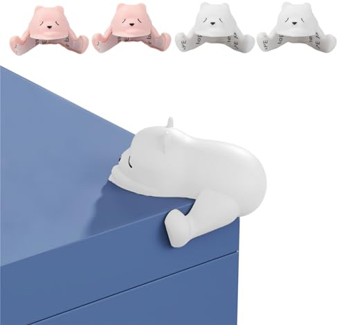 4 Pezzi Paraspigoli, Protezione Angolare in Silicone, Protezione Angoli e Bordi Paraspigoli, Angoli di Protezione Anticollisione Del Tavolo, Protezione per Cuscino Angolare (rosa e bianco)