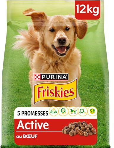 FRISKIES Croquettes Chien Active Bœuf 12KG