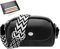 Tokeya Handy Umhängetasche PU Leder Crossbody Bag Damen Handytasche zum Umhängen Umhängetasche Damen Klein Moderne Taschen mit Abnehmbarem Schultergurt für Tägliches Arbeiten Einkaufen Reisen Schwarz