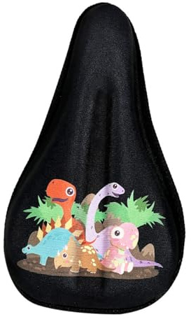 ANCLLO Housse de siège de vélo de Dessin animé, Housse de Coussin de siège de vélo, Housse de Selle de vélo Respirante en Mousse à mémoire de Forme, Accessoires de vélo pour garçons et Filles