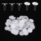 InnoHHustle 40 Pack Self Adhesive Wall Hook Sticky Ceiling Hooks 2cm Mini Clear Clear Mini Hooks Small Disc Hanging Hook Punch for Christmas Festival Wedding Decorations Baloon Storage Display