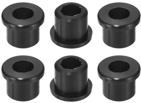 QUARKZMAN 6 stycken kabelgenomföring gummi, 8 mm ID 12 mm borrhål gummihylsor silikon topphatt hålplugg gummitätning gummiplugg skydd av ledningar kablar för ledningar, svart