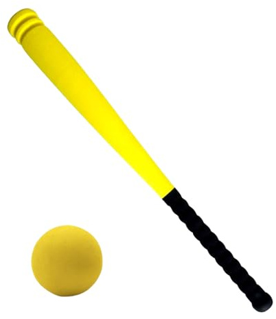 Limtula Bat de baseball en mousse ronde pour enfants - Éponge douce - Baseball - Baseball - Batch - Avec balle de baseball