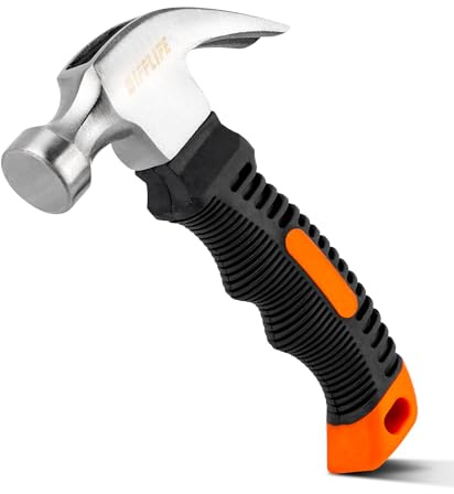 DIFFLIFE 8oz Mini Hammer, Tool for Hanging Wall Decor, Lightweight Household Hardware
