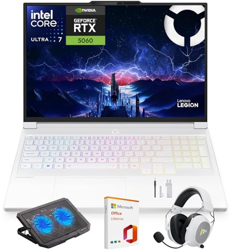 Lenovo Legion 7i 16 Gaming Laptop, WQXGA 165Hz OLED Display, Intel Core Ultra 7 255HX, NVIDIA GeForce RTX 5060, 32GB RAM, 1TB SSD, Wi-Fi 7, RGB Backlit, Win 11, w/Mytrix Accessory & Lifetime Office