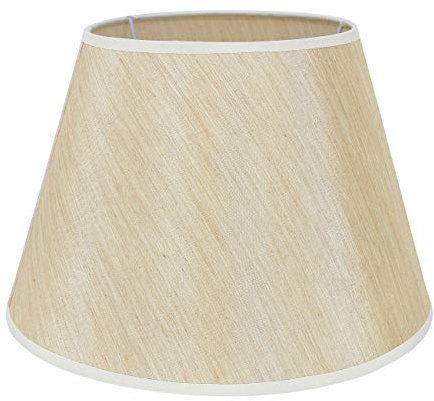 DULEE 6'' E27/E14 Screw Tela Pantalla de Lámpara de Pie Mesa y Lámpara de Noche,(Top)12cm x (Altura)15cm x (Fondo)16cm,Beige
